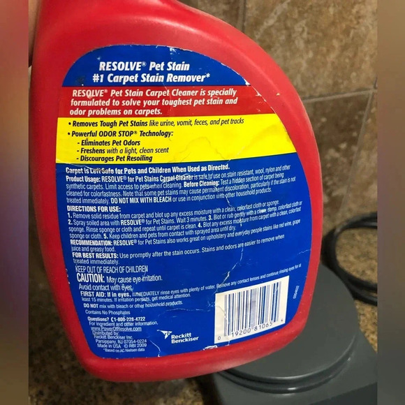 Resolve Pet Stain Remover Older Formula - Picture 3 of 3